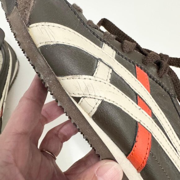 New Women's Brown Leather Onitsuka Tiger Sneakers by ASICS Mexico 66, Size 6.5 - Picture 11 of 13